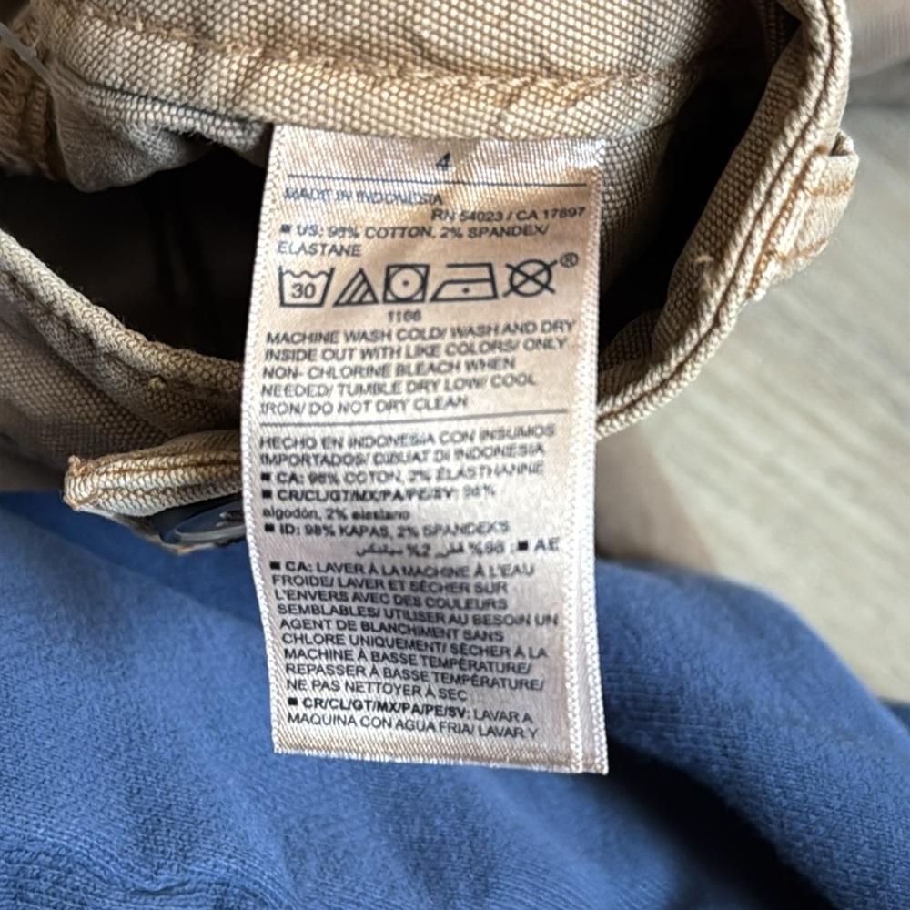 NWT Old Navy Khaki Cargo Pants Size 4 - Picture 5 of 6